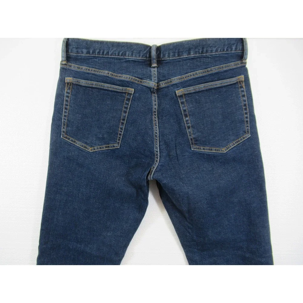 GAP Slim Mid Rise Jeans Men 34x32 Blue Stretch 706174